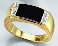 LXDirect 9-carat onyx and diamond ring product image
