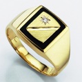 LXDirect 9-carat onyx diamond ring product image