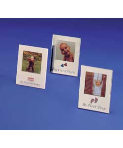 SILVER Plated Set of 3 Baby Frames product image
