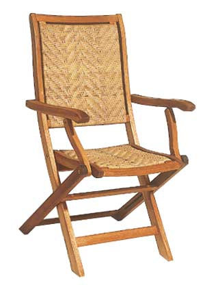 Wicker folding armchair product image