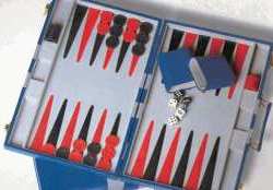 Dal Negro blue backgammon set