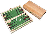 small folding wooden backgammon