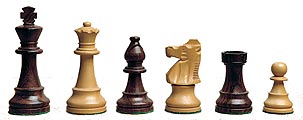 95mm Rosewood & Boxwood chess set
