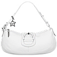 Nuovedive White Buckled Leather Hobo Bag product image