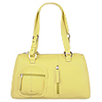 Nuovedive Yellow Front Pockets Leather Satchel Bag product image