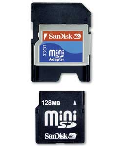 Sandisk 128Mb Mini SD Memory Card product image