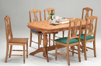 Furniture123 Minna and Malmo Dining Set with Upholstered Chairs product image