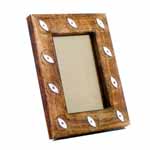 Antique Finish Wooden Photo Frame (Metallic Petal 6 x 4 inches)