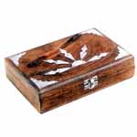 Antique Finish Wooden Box (Silver Sunrise 9 x 6 inches)