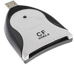 USB 2.0 Memory Card Drive - For CompactFlash - Reader & Writer - B&W Colour product image