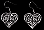 Celtic Heart Pewter Earrings