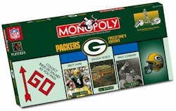 Green Bay Packers Monopoly game 2003 edition, cheesehead, lambeau, nfl, football, paul hornung, jim taylor, brett favre, vince lombardi, super bowl, game