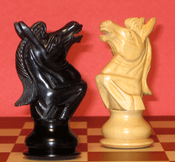 Napoleon Knight Ebony Chessmen