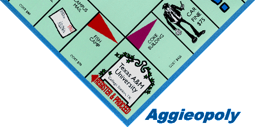 Texas A and M Monopoly Game Board