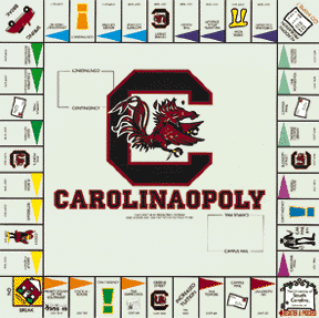 University of South Carolina Monopoly Game Board