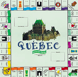 Quebec in a box Opoly Game Board