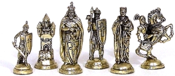 Metal Theme Chess Sets with Chess Boards