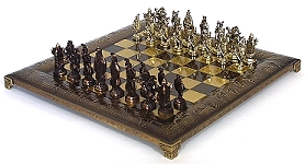 Metal Theme Chess Sets with Chess Boards