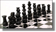 Black Marble Chess Sets