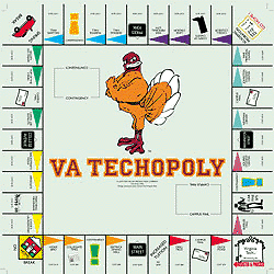 Virginia Tech University Monopoly Game Board