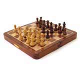 Superior Folding Wooden Magnetic Travel Chess Set w/ Fitted Insert (12