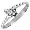 Forzieri 18K White Gold & Diamond Four-Prong Solitaire Ring product image