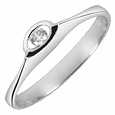 Forzieri 18K White Gold & Diamond Solitaire Eye Ring product image