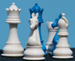 Staunton Chess Sets made with Ivory and Turqoise Chessmen