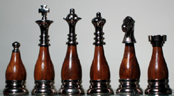 The Duo metal and wood chess set