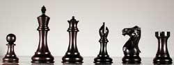 Stallion Knight 4" Ebony Chess Set Bargain!