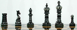 The Kings Cross Staunton Camel Bone Chess Set