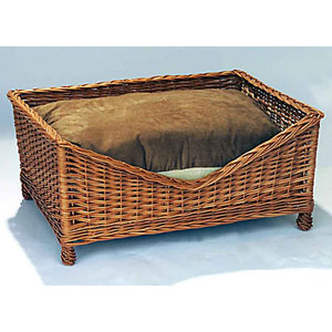 Buff Coloured Wicker Dog Basket Bed (mini) product image
