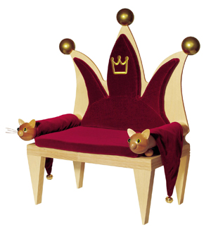 Cat Bed Sofa Throne Finished in Royal Red Velvet product image