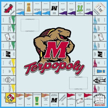 Maryland Terpopoly Property Trading Game Board