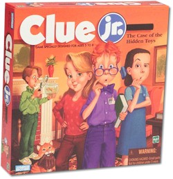Clue Junior Board Game, solve the case of the missing toys by process of eliminatino