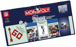 New England 2004 Patriots Monopoly game, john hannah, berry the bears, squish the fish, snow plow game