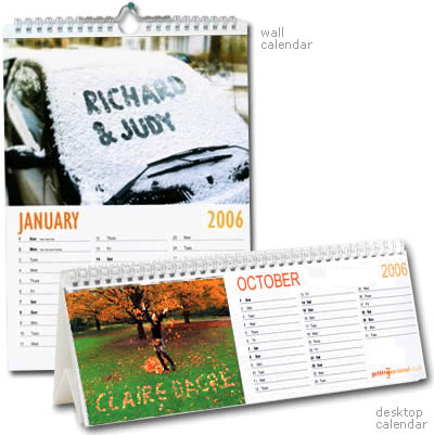 Unbranded Personalised Calendars