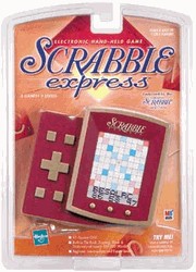 Scrabble Handheld Express Game for up to 2 players hasbro batteries included