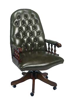 Furniture123 Admiral Leather Swivel Chair product image