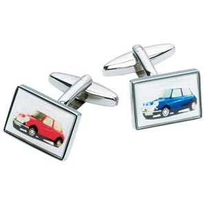 Mini Cooper Cufflinks- Red and Blue product image