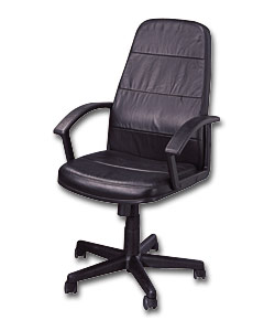 Black Leather Faced Executive Swivel Chair product image