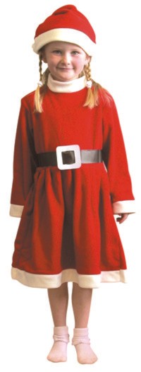 Value Costume: Child Santa Dress (Small 4-6yrs) product image