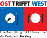 "Ost trifft West" - eine Ausstellung mit Piktogrammen der Designerin Liu Yang