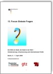 Titelseite der Broschüre zum 13. Forum Globale Fragen