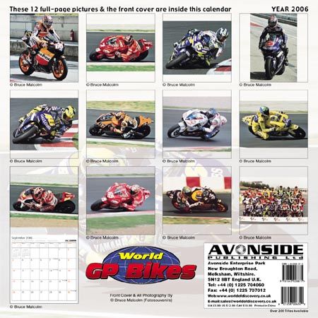 Greeting Cards and Calendars 2006 Moto GP Bikes Calendar product image