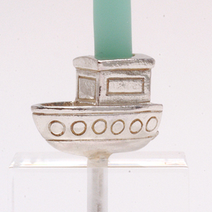 Sterling Silver Detailed Christening Boat Candle product image