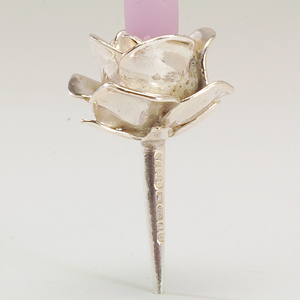 Sterling Silver Detailed Rose Christening Candle product image