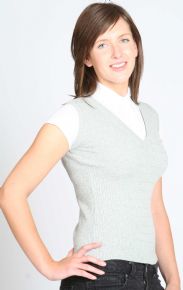 Ladies 2 in 1 Short Sleeve Jumper with Cable Front product image