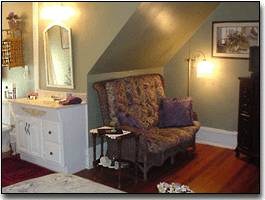 photo of guest bed room sitting area Baker St. Harbour: A Waterfront Bed and Breakfast, Granbury, Texas