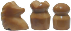 King, Rook & Pawn from our classic design tagua nut chess set.